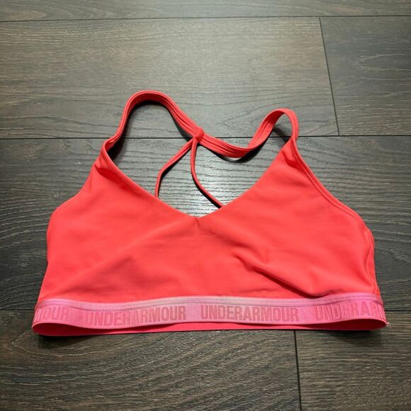 Under Armour Women’s Medium Coral Sports Bra - Picture 1 of 3